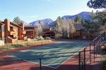 View from the Deck of the Tennis Court and Mountains